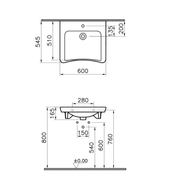 Architect '600' Medical Washbasin